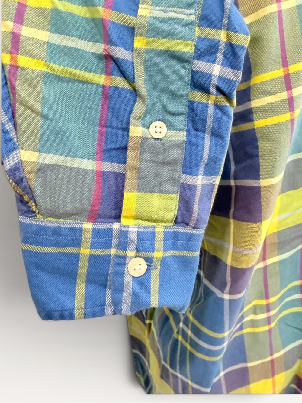 Polo Ralph Lauren XLT 100% Cotton Madras Plaid Button Down Long Sleeve Shirt NWT - Picture 4 of 15